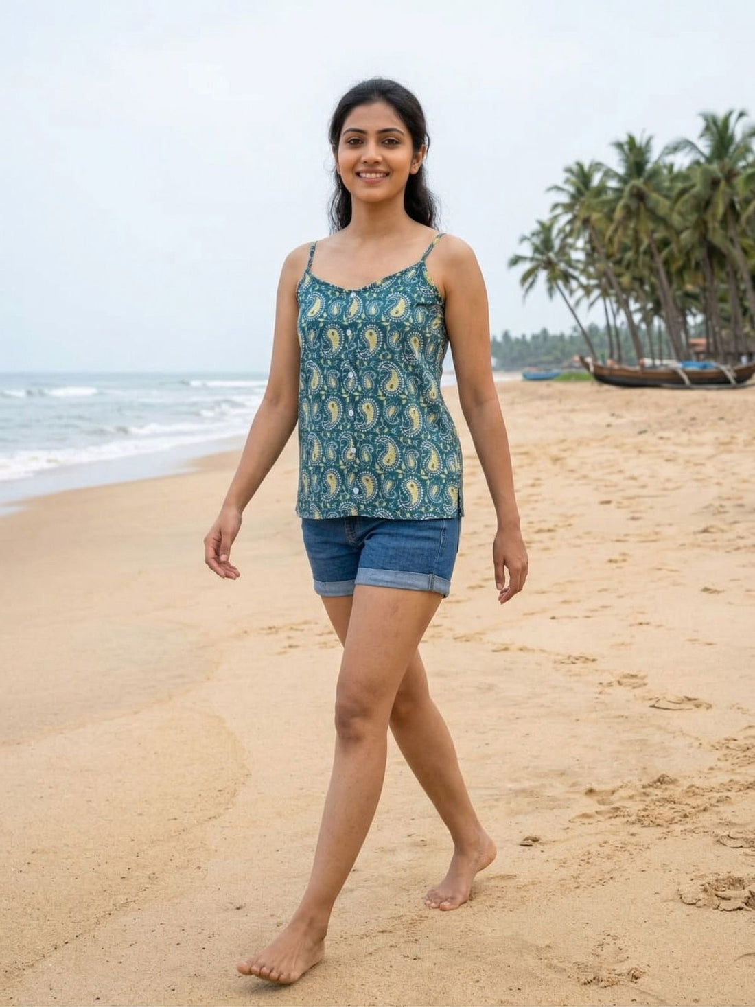 Printed Strap Top-CF-003