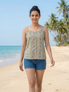 Printed Strap Top-CF-001