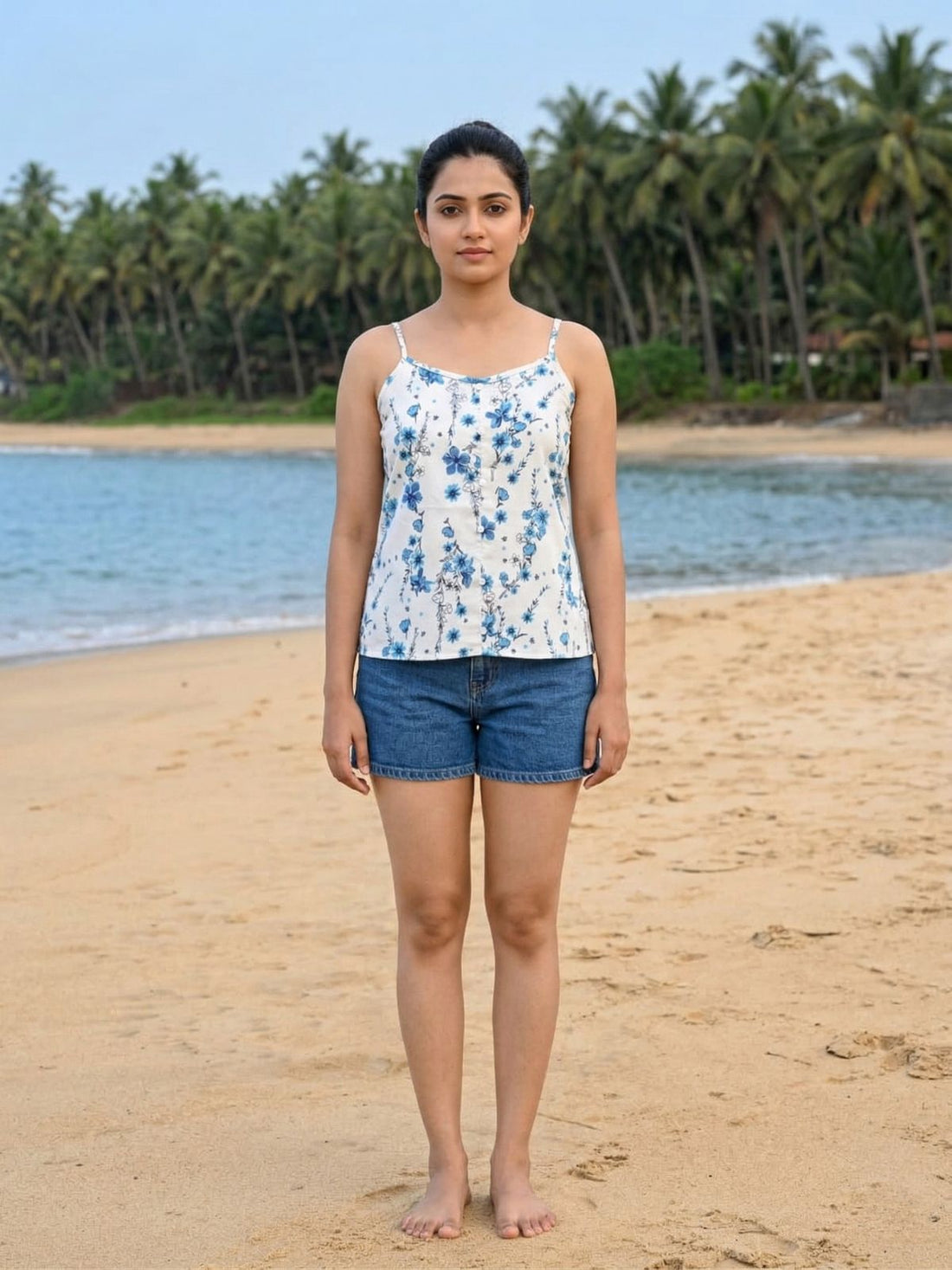 Printed Strap Top-CF-008