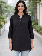 Black Everyday Cotton Tops