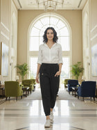 Black Utility Joggers - Stylish Fit, Multi Pocket