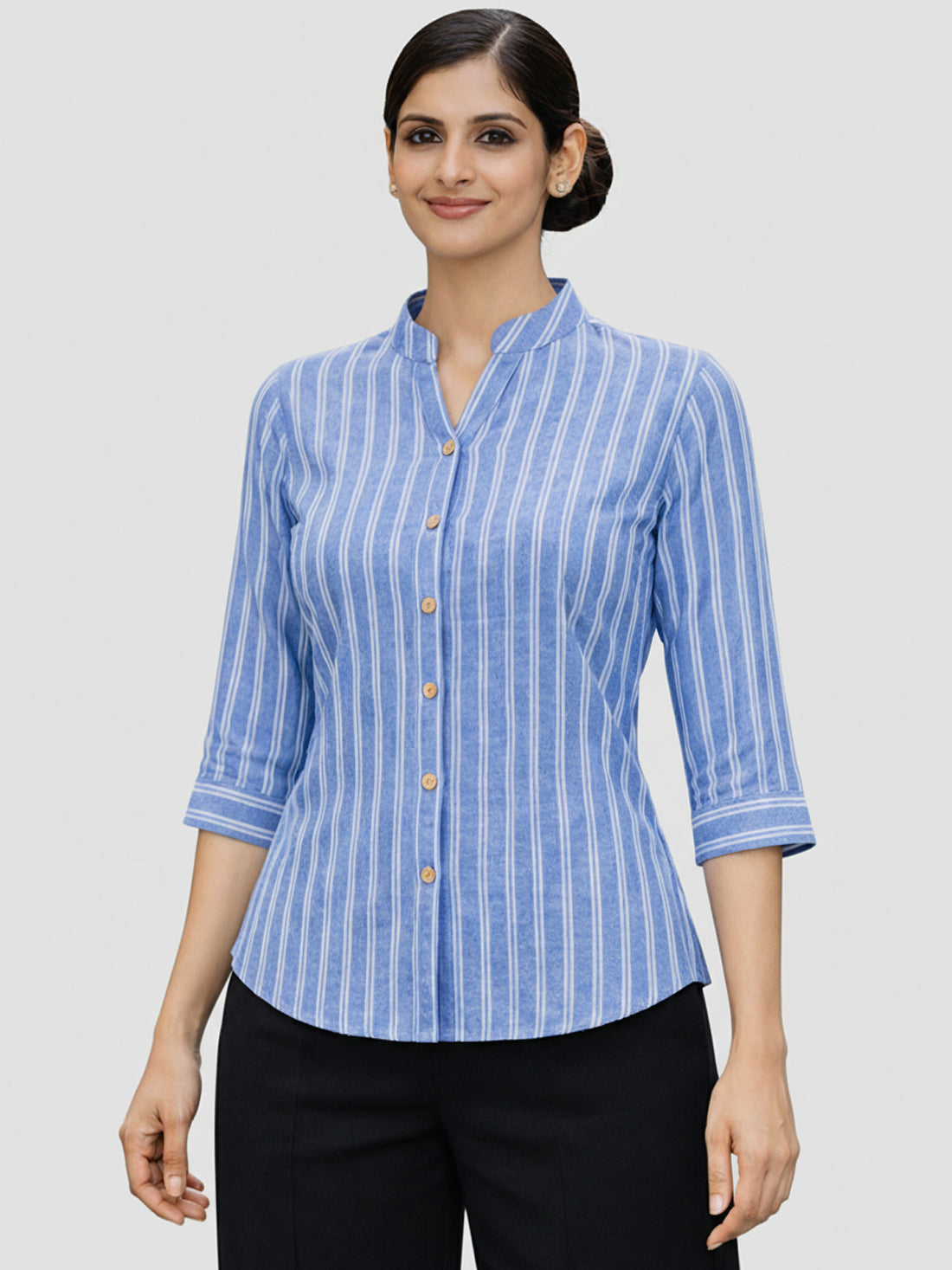 Bundle Of 2 Blue & Grey Three Stripe Shirt