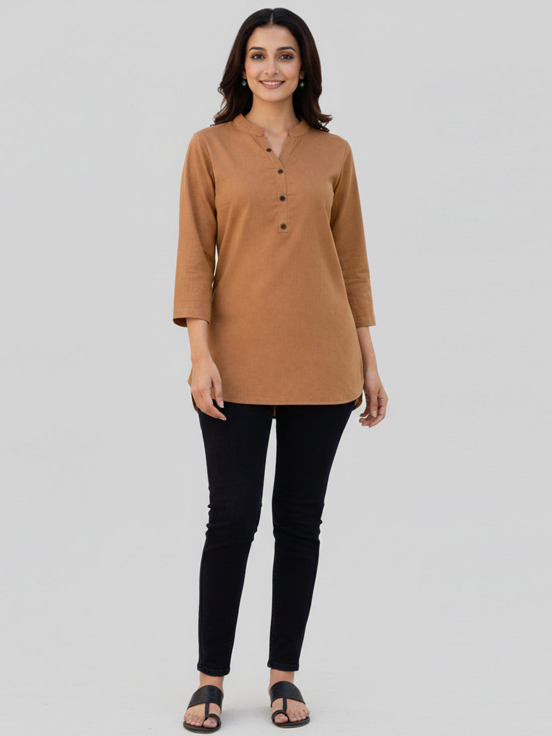 Bundle of 2 Brown & Mustard Everyday Cotton Tops