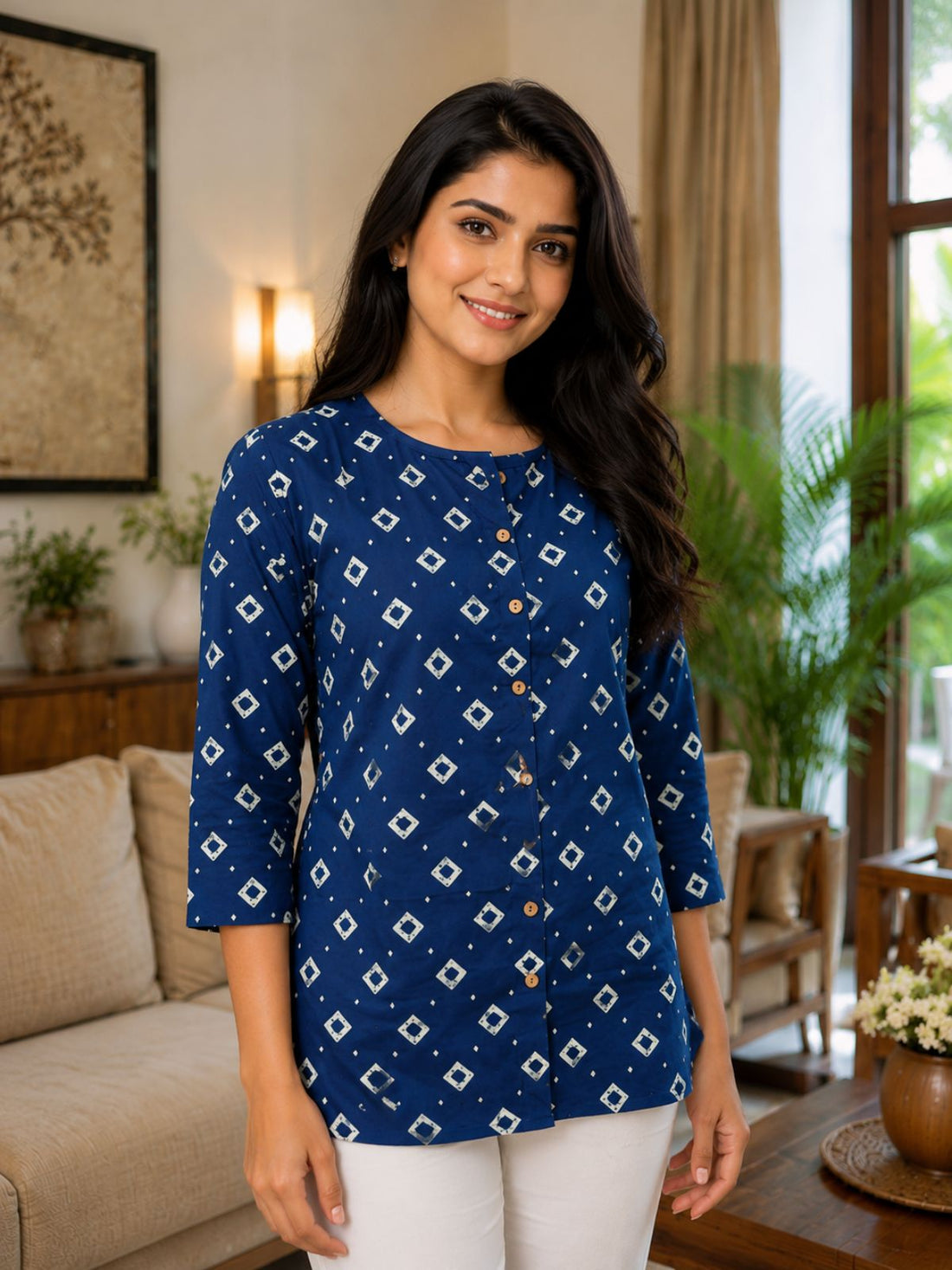 Cotton Printed Round Neck Shirts CM-018