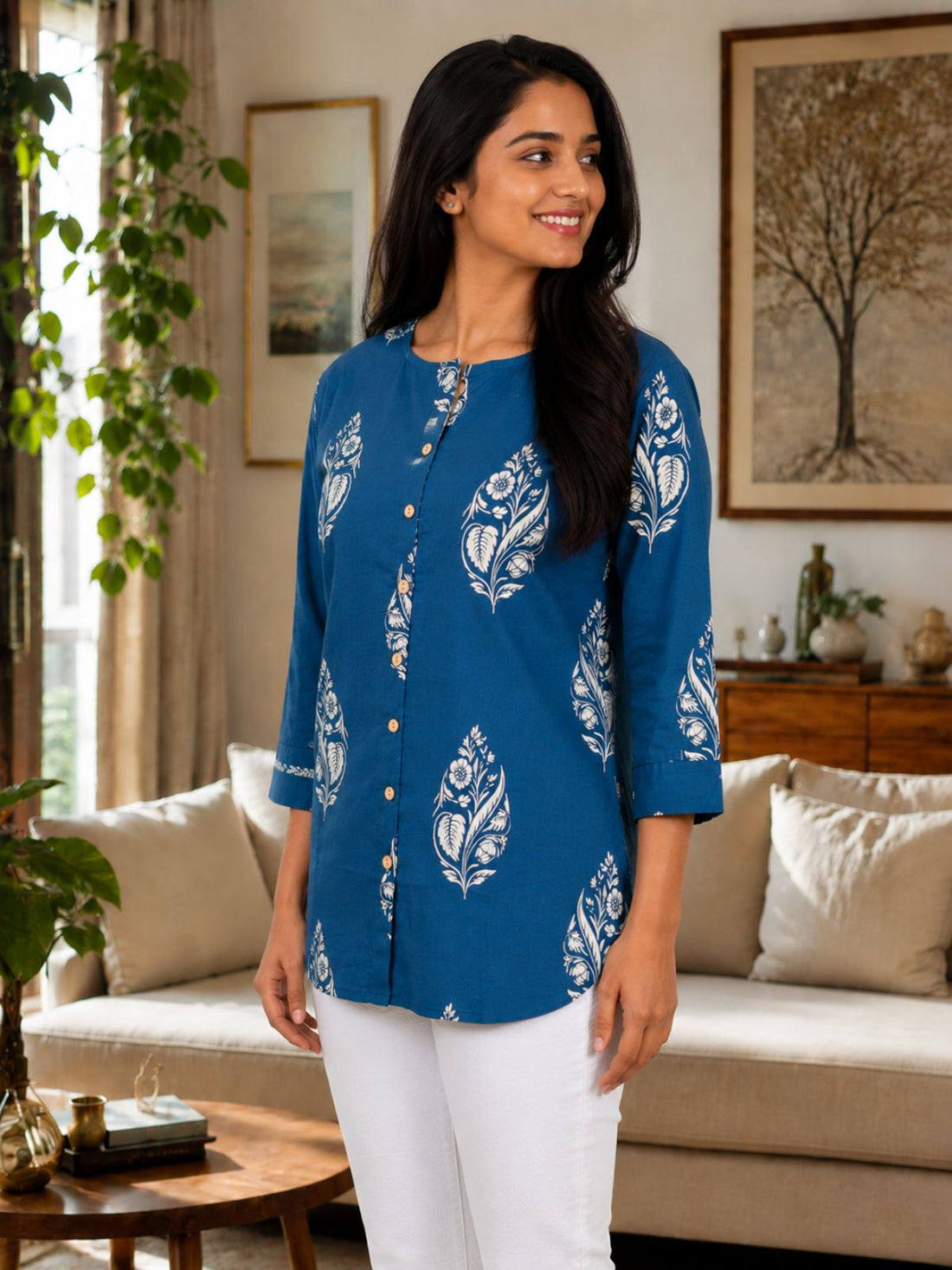 Cotton Printed Round Neck Shirts CM-020