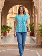 Jaipuri Printed Vneck Shirts CM-025