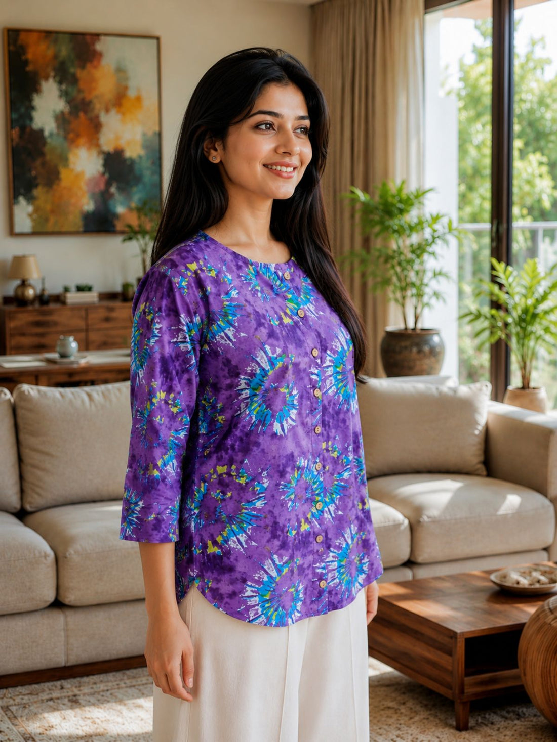 Cotton Printed Round Neck Shirts CM-026