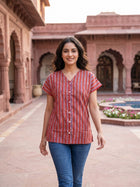 Jaipuri Printed Vneck Shirts CM-027