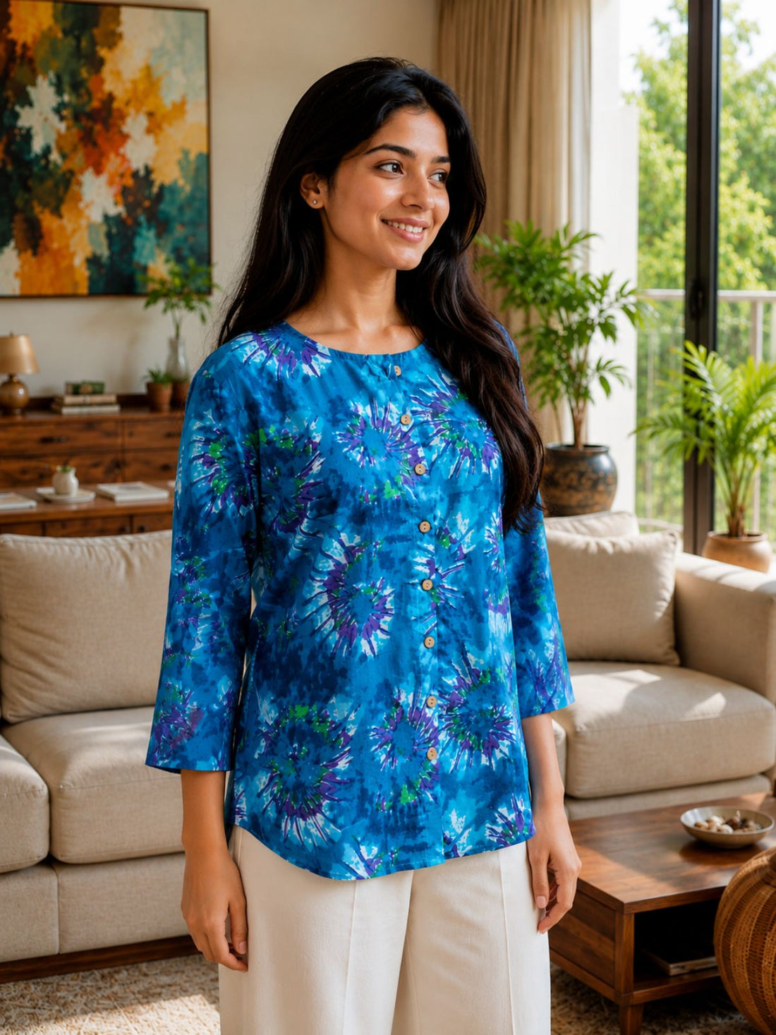 Cotton Printed Round Neck Shirts CM-028