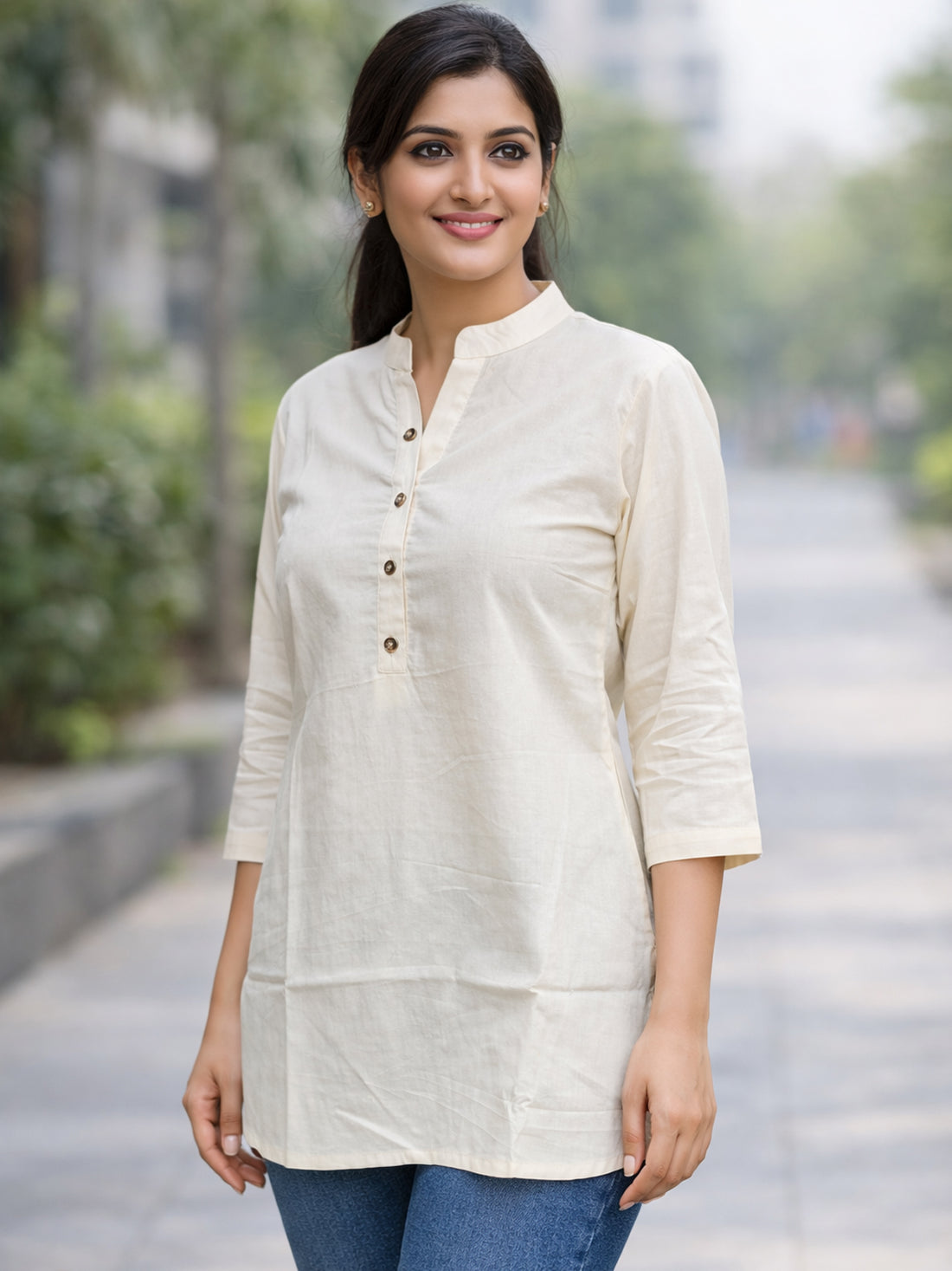 Cream Everyday Cotton Tops