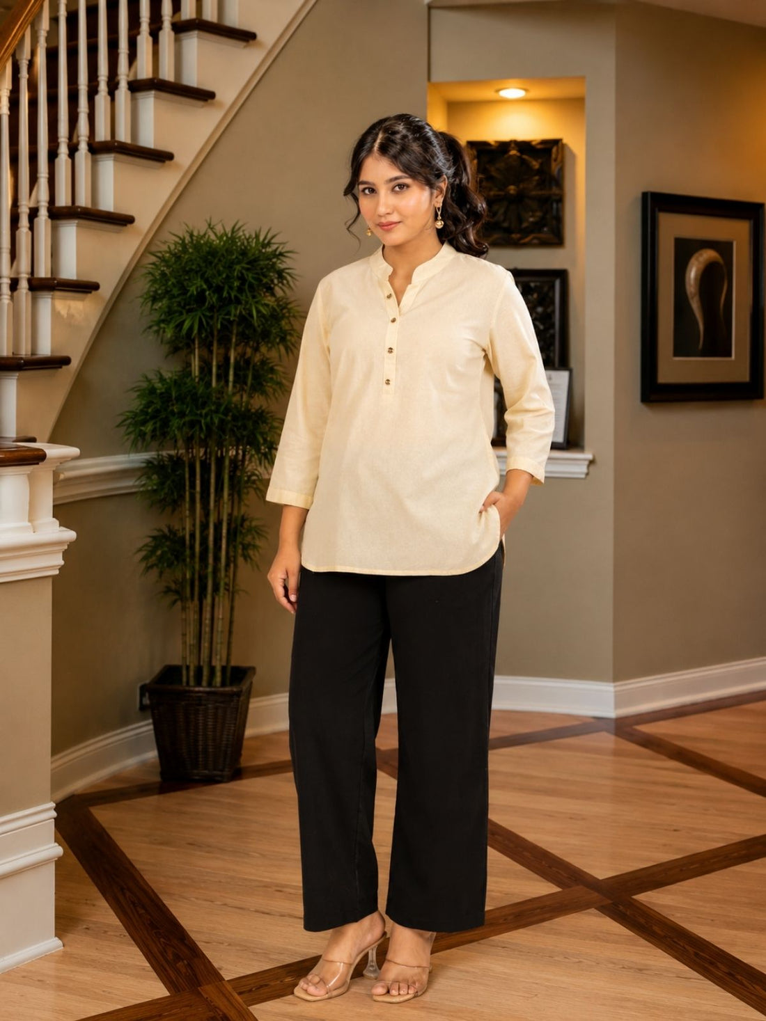 Cream Cotton Comfort Tops