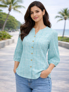 Green Striped  Shirt