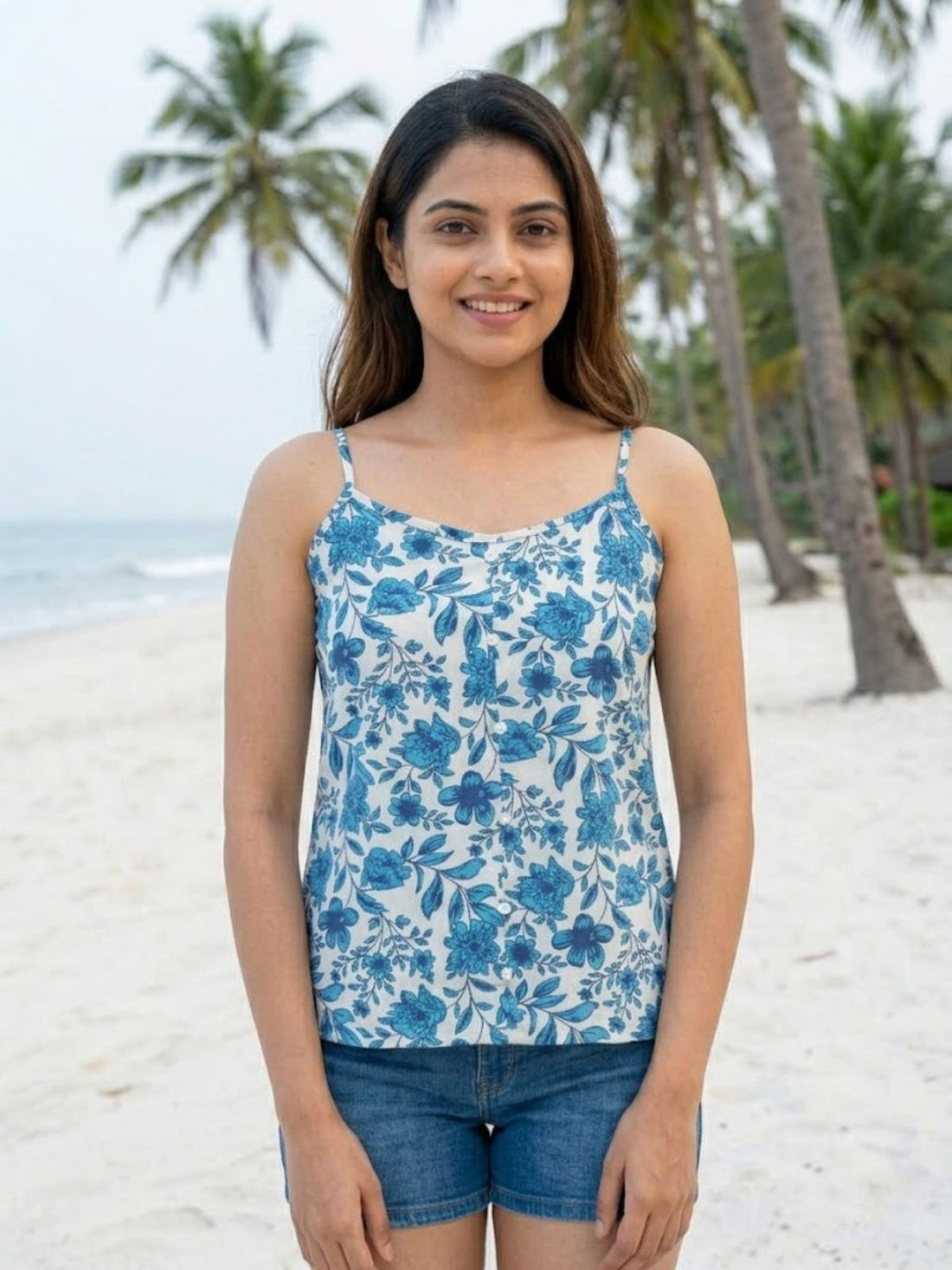 Printed Strap Top-CF-004