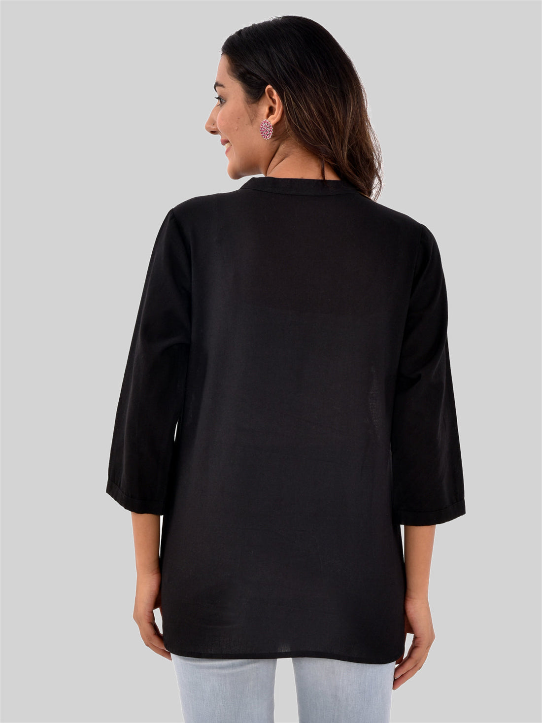 Black Everyday Cotton Tops