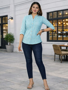 Green Stripe Line Shirt