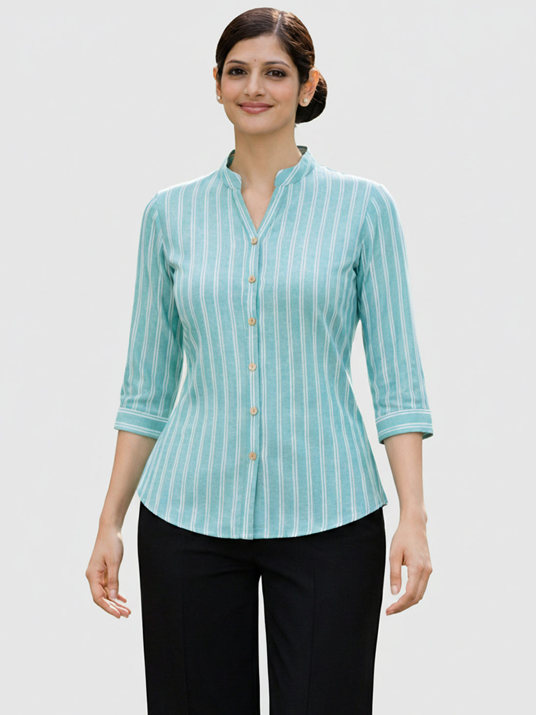 Bundle Of 2 Green & Turquoise Three Stripe Shirt