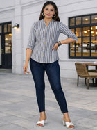 Grey Stripe Line Shirt