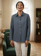 Solid Grey Premium Cotton Shirt