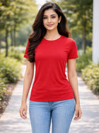 Maroon Regular Fit Casual T-Shirts