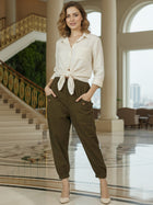 Mehendi Green Utility Joggers - Stylish Fit, Multi Pocket
