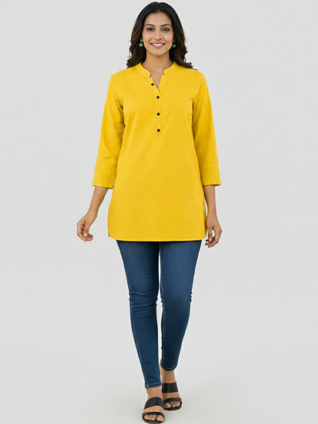 Bundle of 2 Mustard & White Everyday Cotton Tops