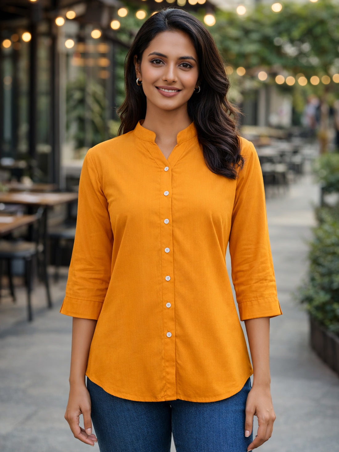 Yellow & White Viscose Regular Fit Shirts Combo