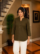 Mehndi Cotton Comfort Tops