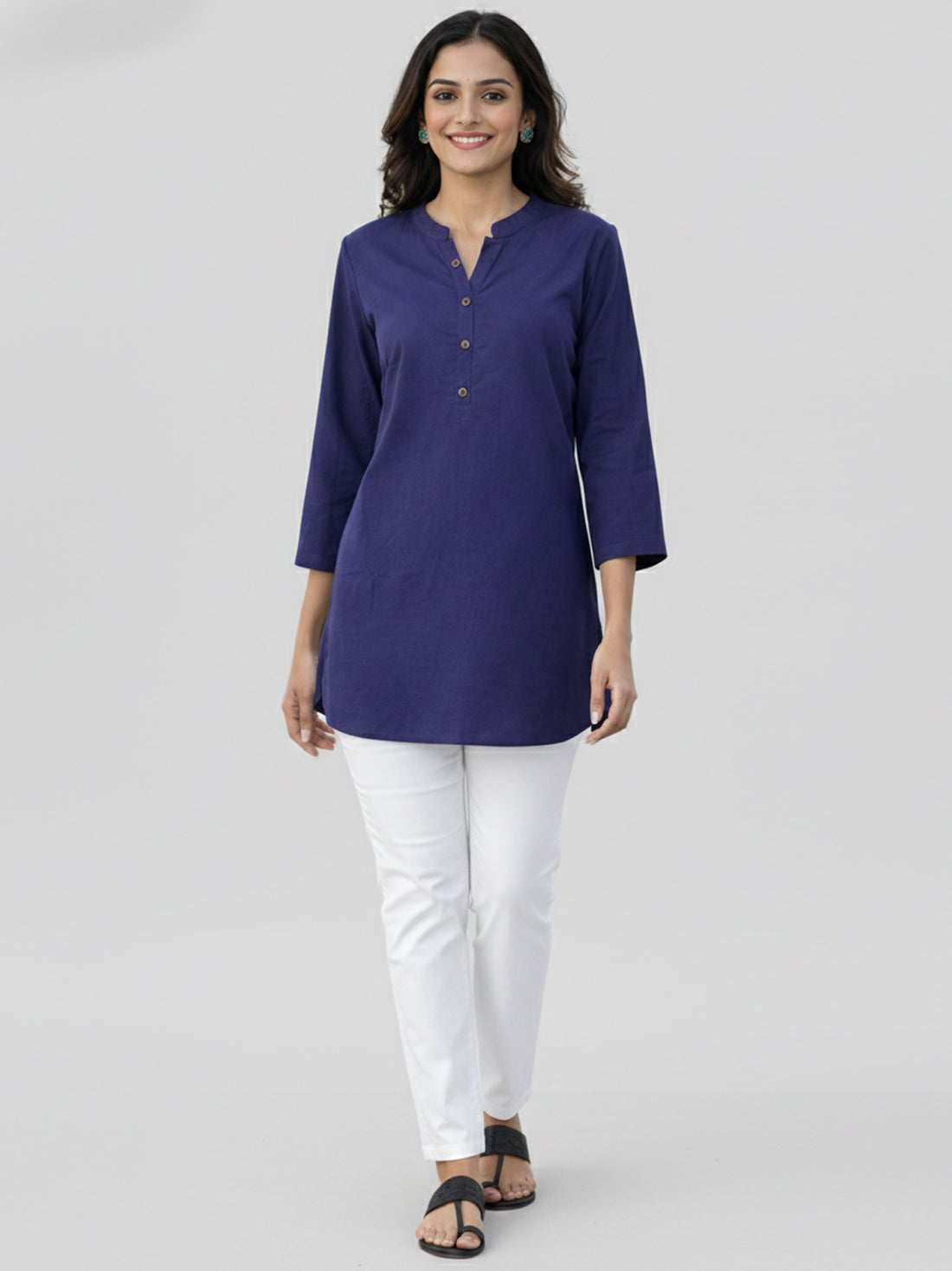 Bundle of 2 NavyBlue & Wine Everyday Cotton Tops