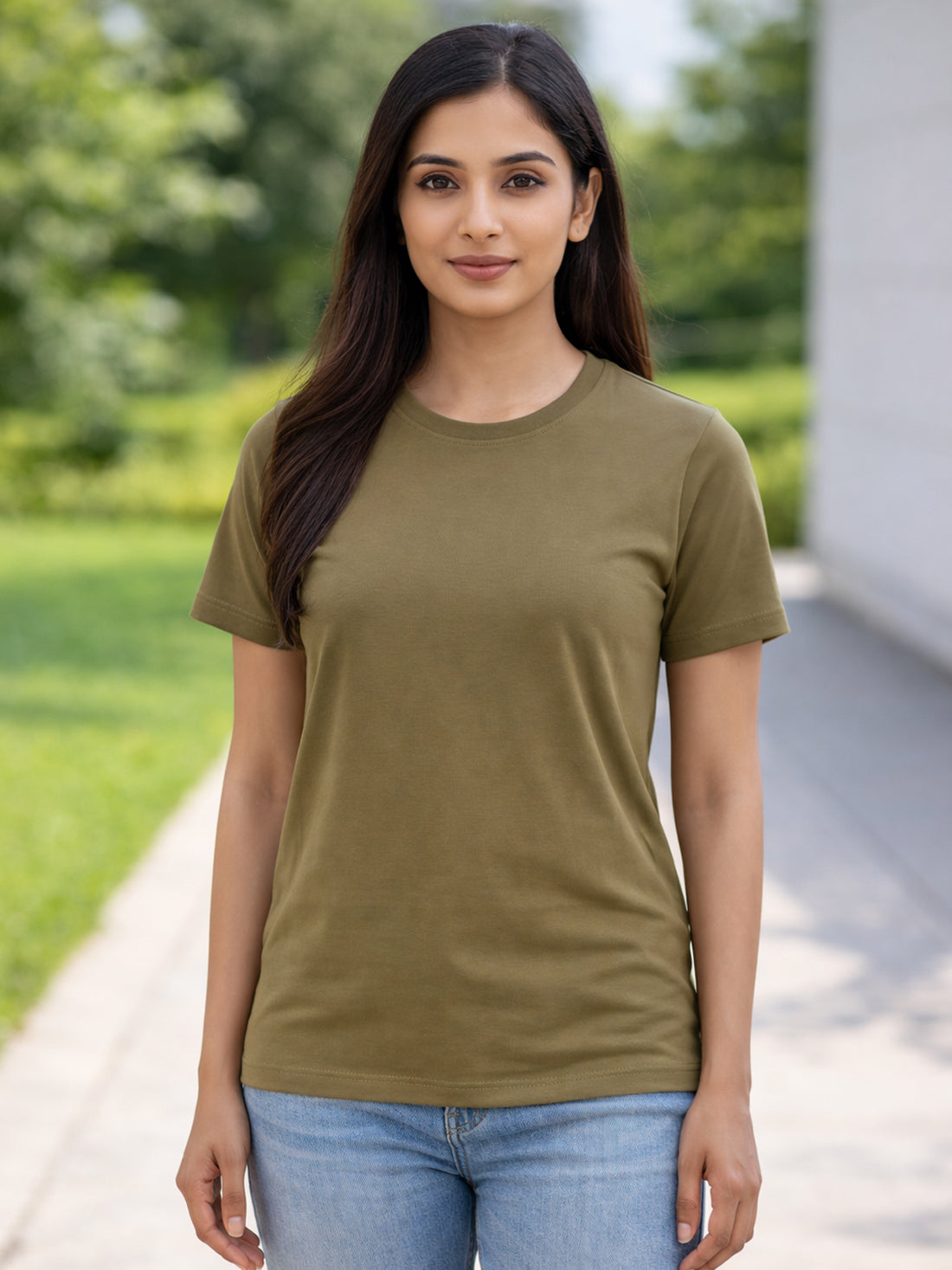 OliveGreen Regular Fit Casual T-Shirts