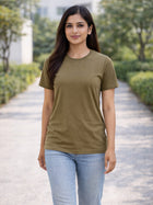 OliveGreen Regular Fit Casual T-Shirts