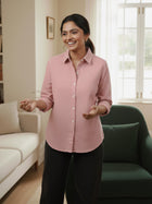 Solid Pink Premium Cotton Shirt