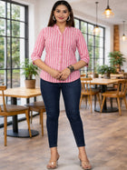 Pink Stripe  Line Shirt