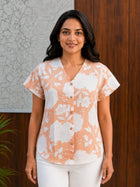 Jaipuri Magenta Printed Cotton Top-018