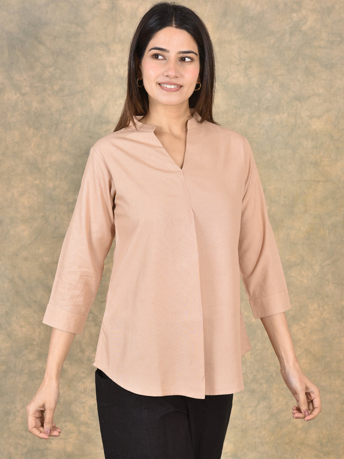 Elegant Chiku Viscose Pleated Top