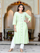 Green Patta Stripe Kurti