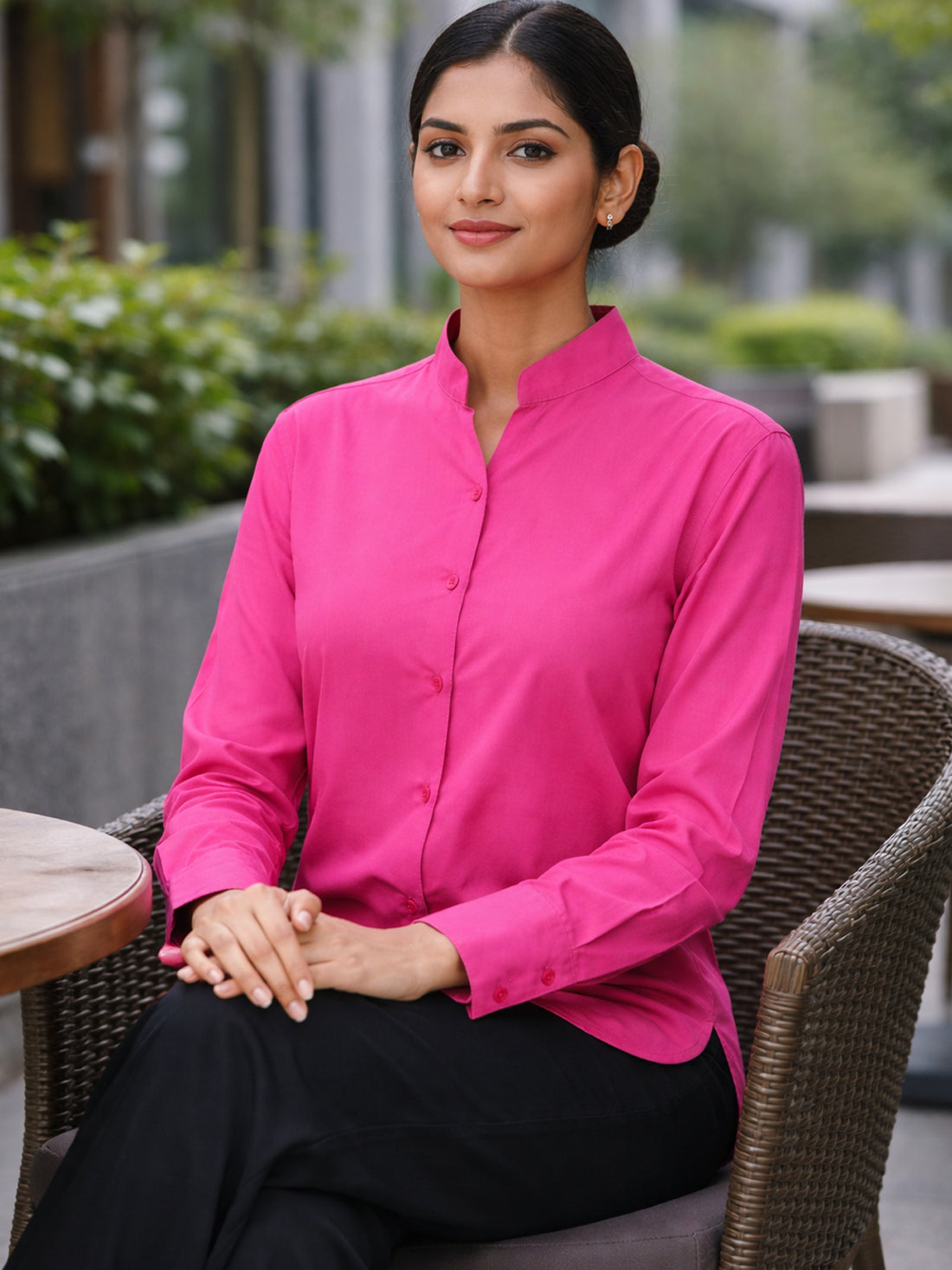 Bundle Of 2 Sky Blue And Pink Solid Viscose Shirts