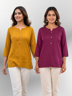 Camel & Wine Rayon Short Kurti