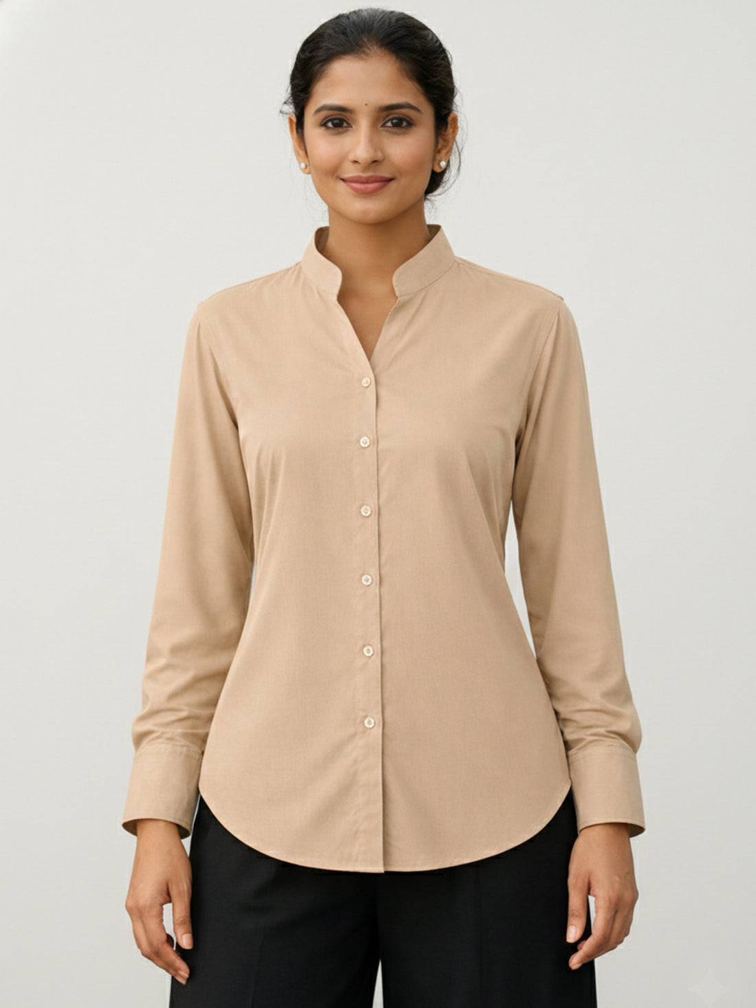 Bundle Of 2 Chiku And Pink Solid Viscose Shirts