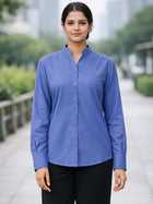 Women Solid Grey Viscose Shirt