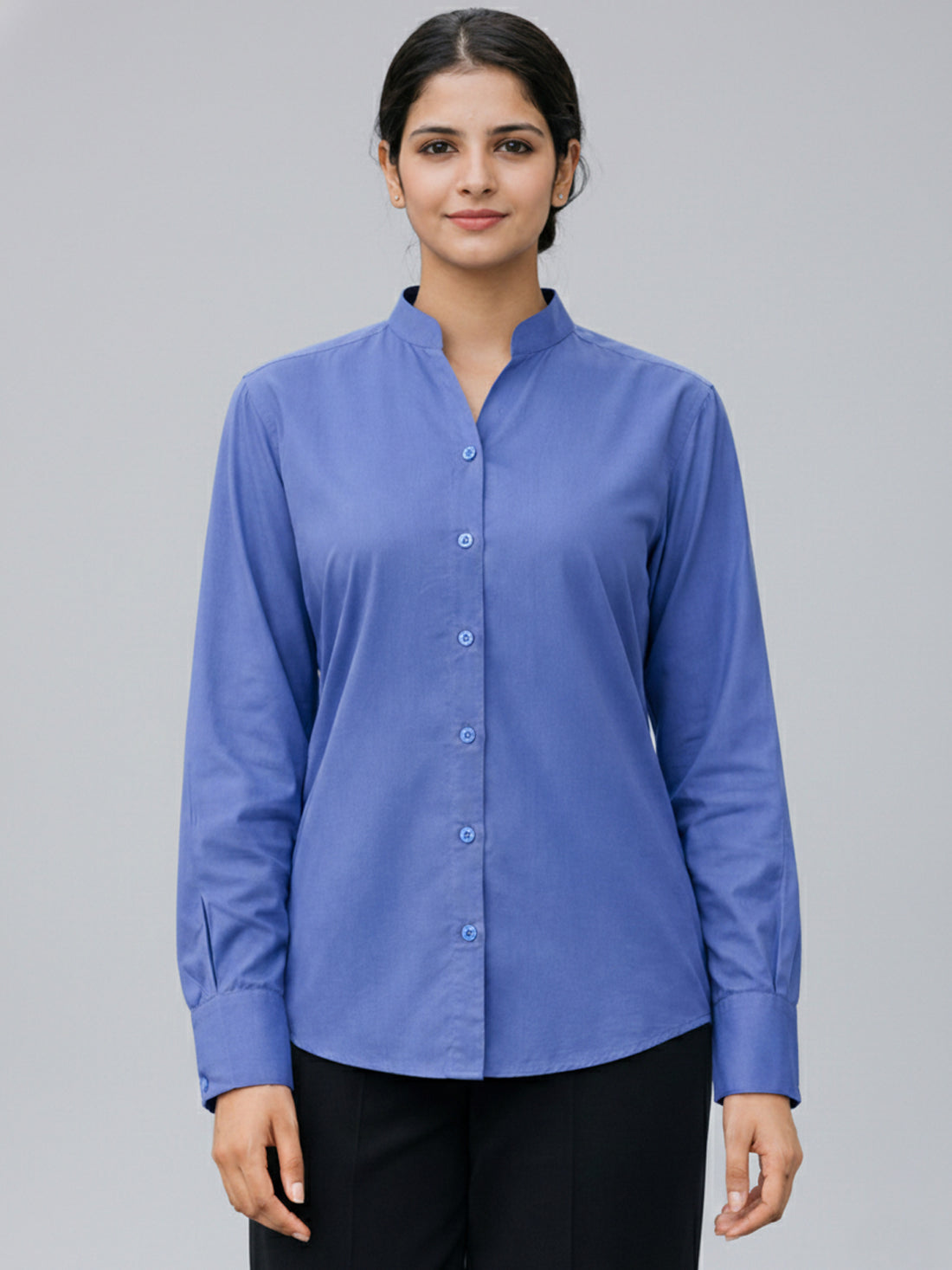 Bundle Of 2 Grey And Purple Solid Viscose Shirts