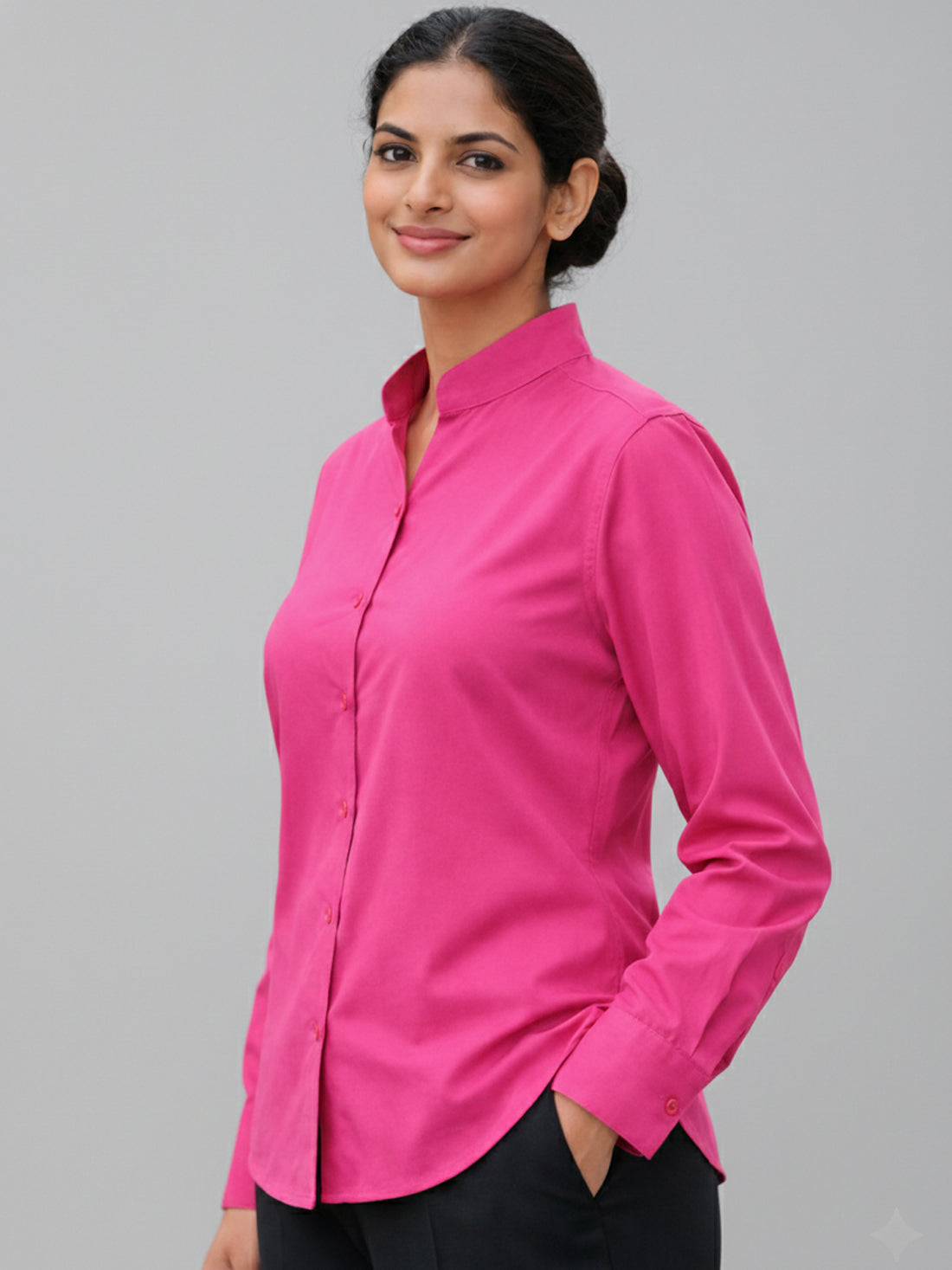 Bundle Of 2 Pink And Purple Solid Viscose Shirts