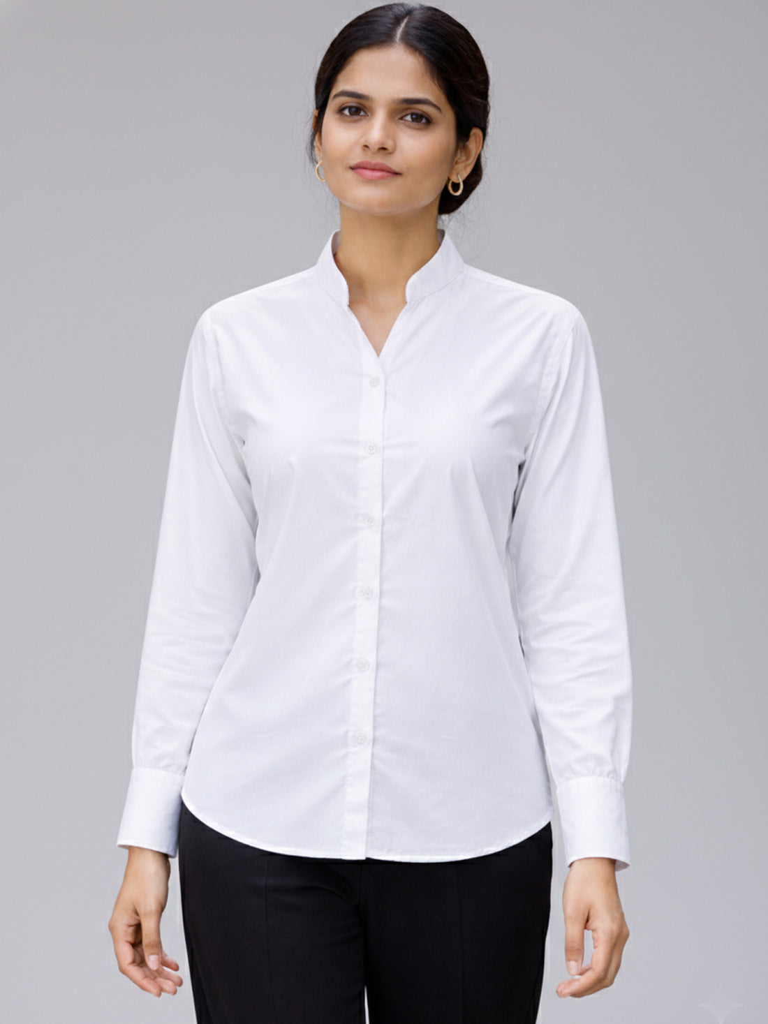 Bundle Of 2 Peach And White Solid Viscose Shirts