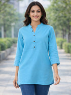 Turquoise Everyday Cotton Tops
