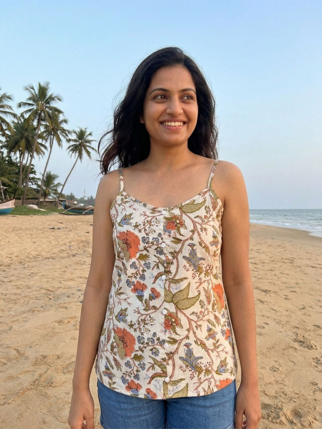 Printed Strap Top-CF-002