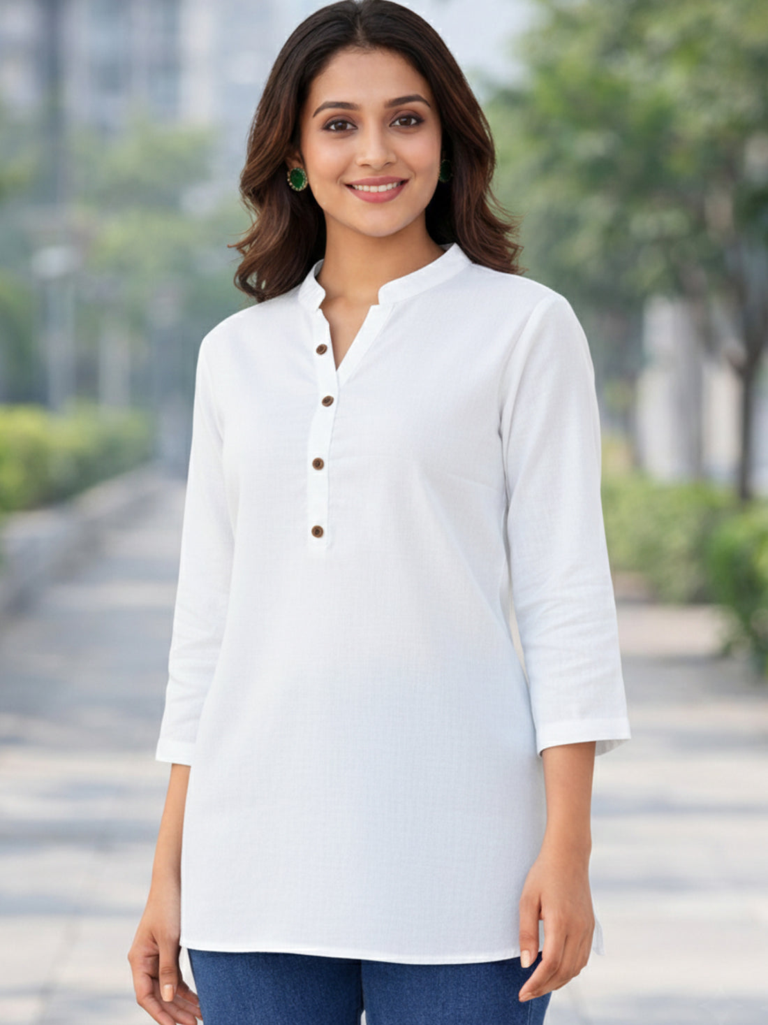 White Everyday Cotton Tops