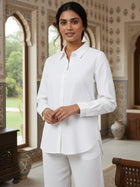 Solid White Premium Cotton Shirt