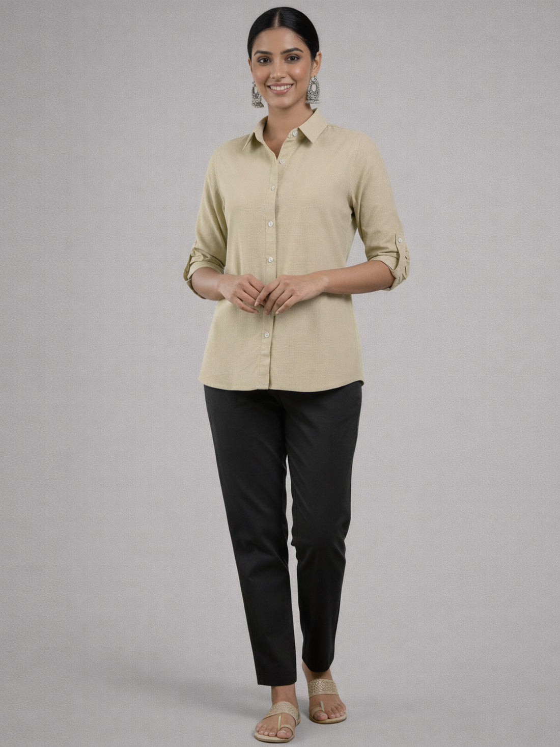 Bundle of 2  Beige & Pink Airy Linen Cotton Shirt