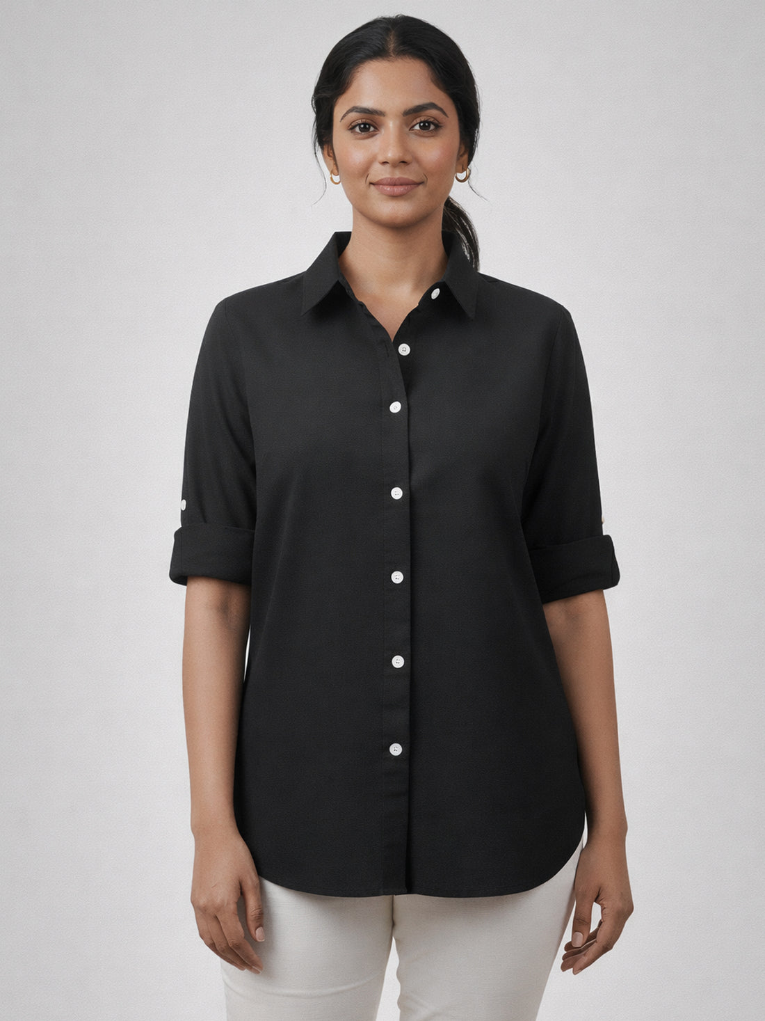 Bundle of 2  Black & NavyBlue Airy Linen Cotton Shirt