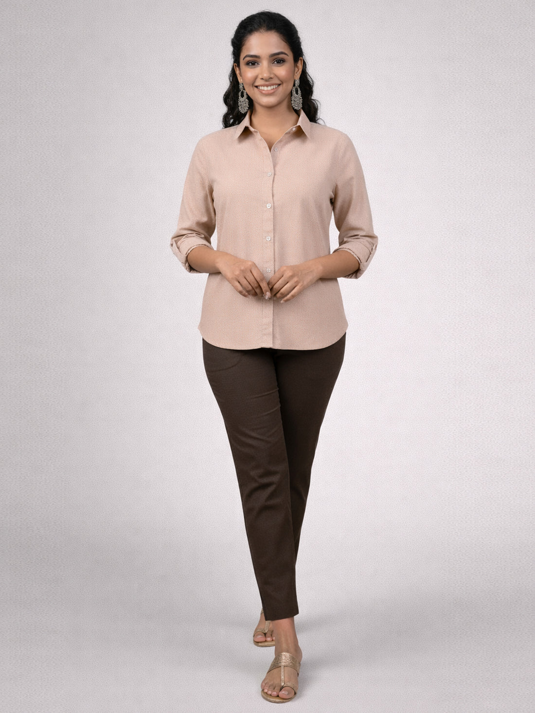 Bundle of 2 Peach & TealBlue Airy Linen Cotton Shirt