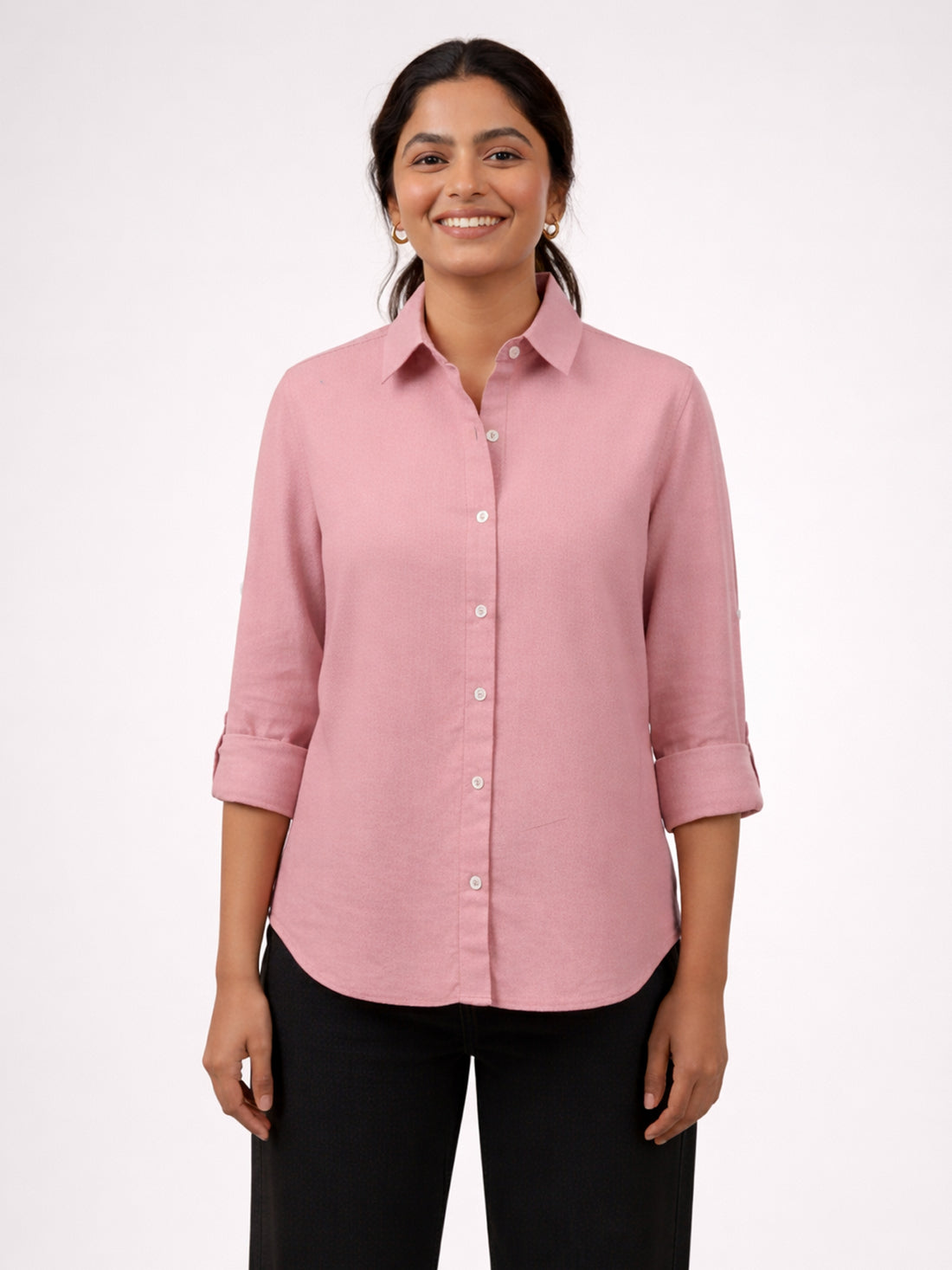 Bundle of 2 Pink & TealBlue Airy Linen Cotton Shirt